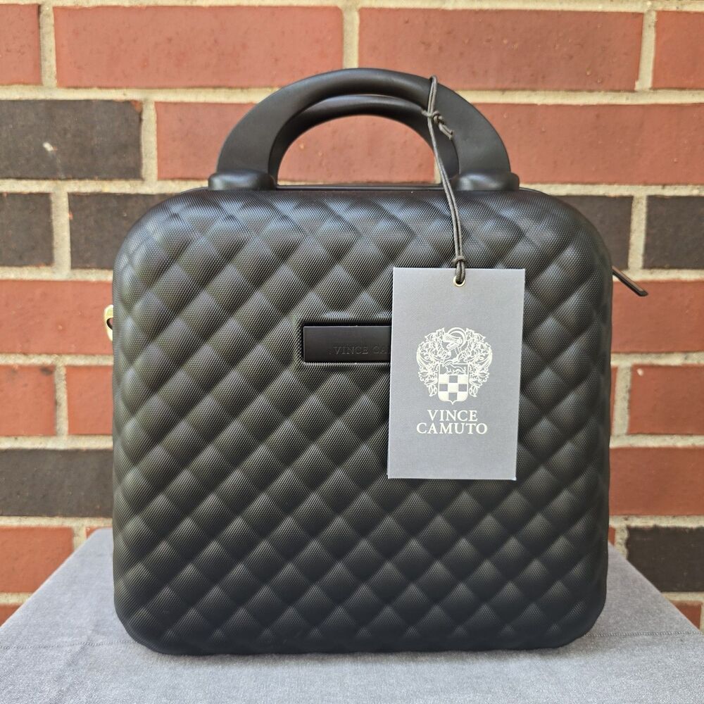 Vince Camuto Teagan 14” Hardside Carry-On Case – Charcoal Black